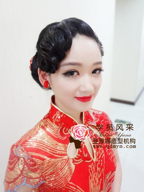 青岛跟妆,青岛新娘化妆作品