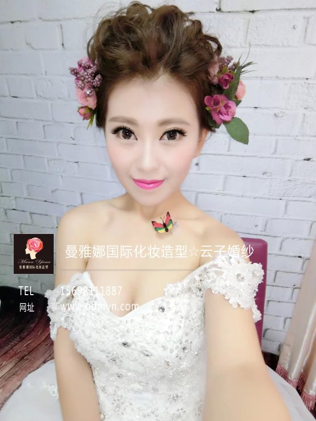 青岛曼雅娜国际彩妆造型婚礼跟妆师作品
