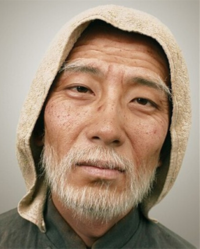 老人妆男士画法
